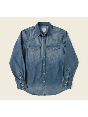 1950s Slub Denim Western Shirt Non Stock Mfg. Co. M🇺🇸ship Bronson.